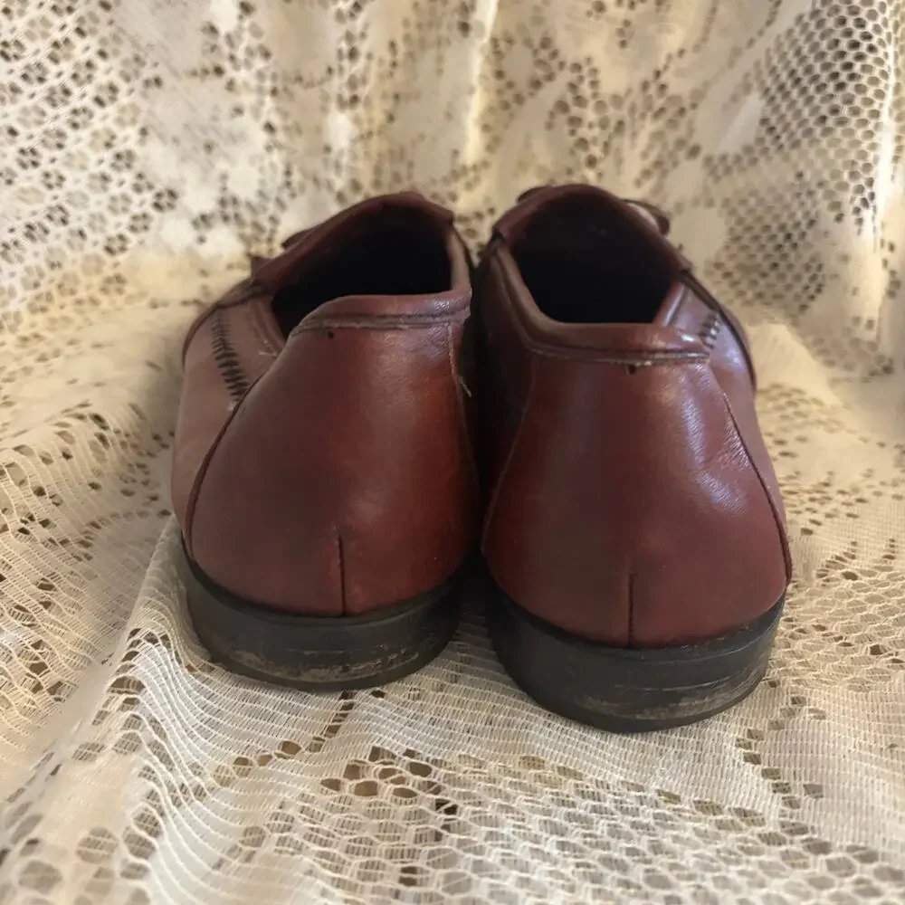Johnston & Murphy Men's US 11 M Burgundy Leather Kiltie Tassel Loafers